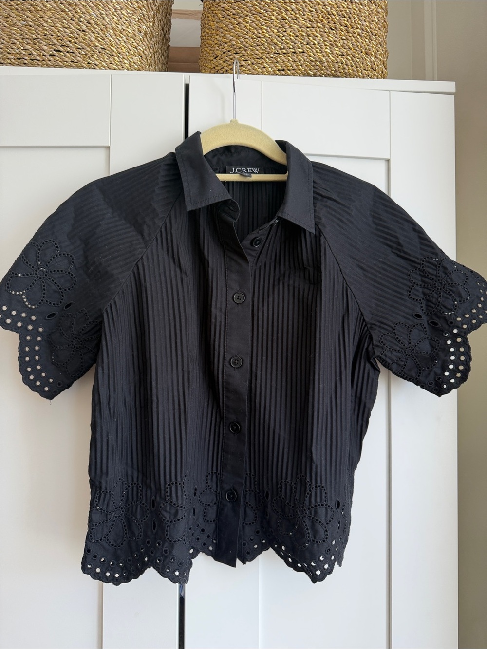J. Crew Eyelet Top